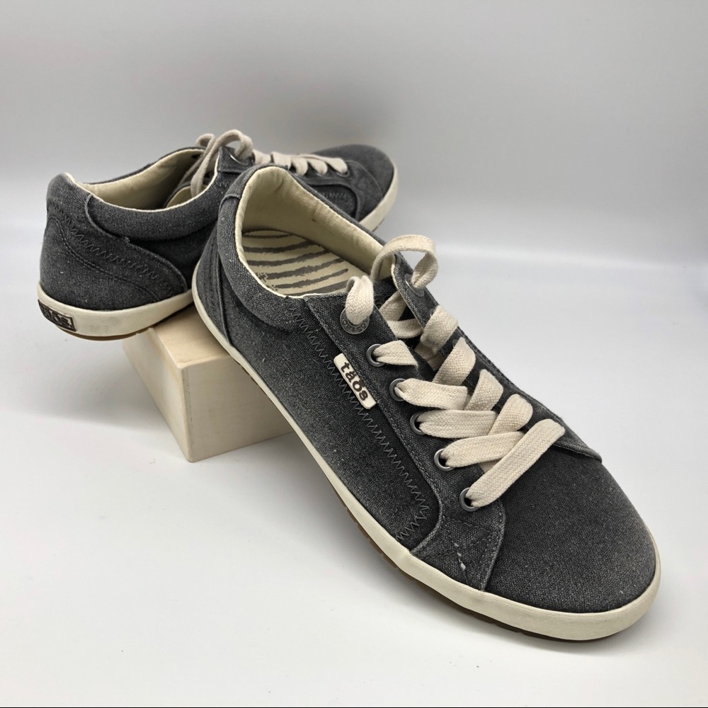 Taos Star Charcoal Wash Gray Casual Sneakers Tennis Shoes Women's Size 8